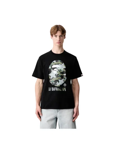 Koszulka A Bathing Ape® z nadrukiem czarna