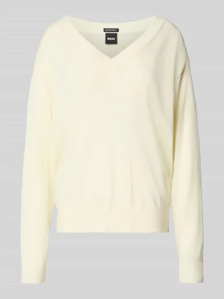 Sweter w kroju regular fit z czystej żywej wełny Boss