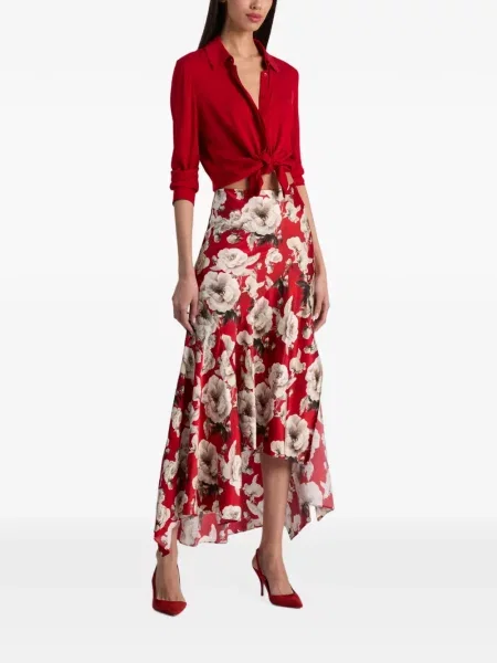 Fustă midi Alice + Olivia roșu
