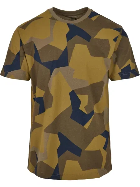 Brandit Tričko marine / khaki / rákos modrá