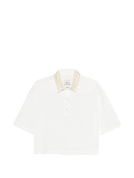 Polo Alysi z koralikami białe