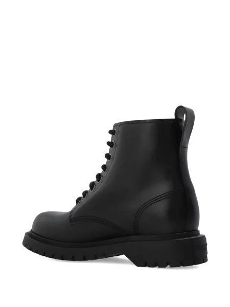 Botine Givenchy cu șireturi din piele negru