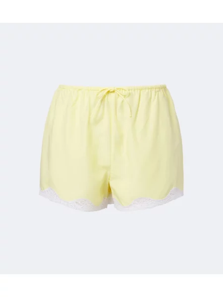 Pantaloni scurți Posse cu broderie galben
