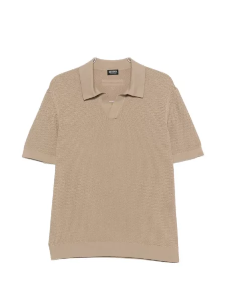 Tricou Zegna tricotate cu decolteu în V