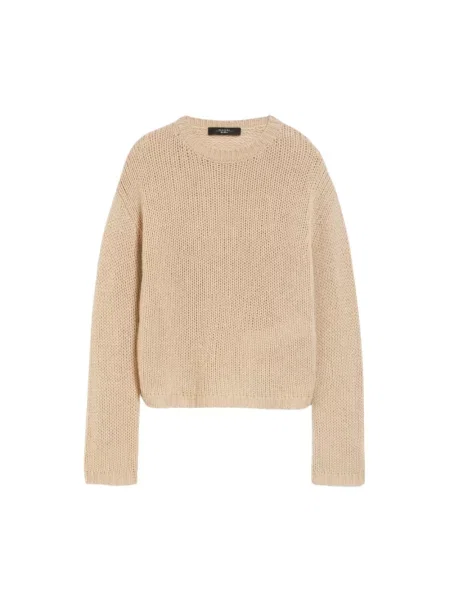 Sweter Max Mara z kaszmiru beżowy