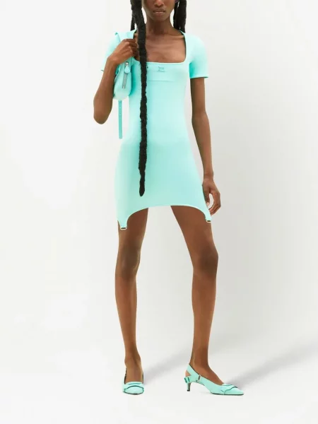 Mini šaty Courrèges modré