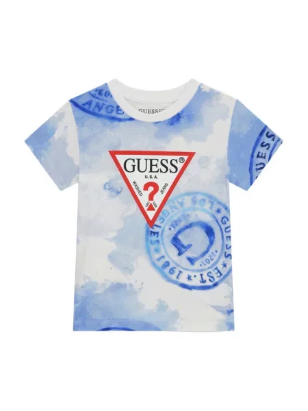Guess Marškinėliai Regular Fit mėlyna