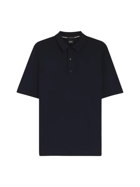 Koszulka polo o kroju regular fit z czystej żywej wełny model NOLANO' Hugo niebieska