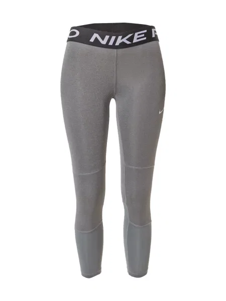 NIKE Sportske hlače Pro siva / crna bijela