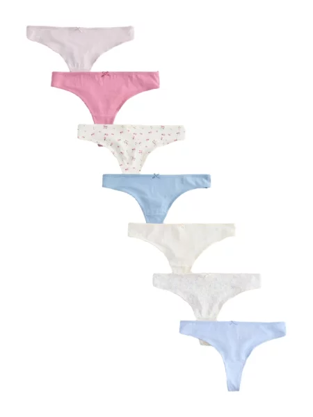 Next Tanga albastru deschis / roz / rosé / lână alb