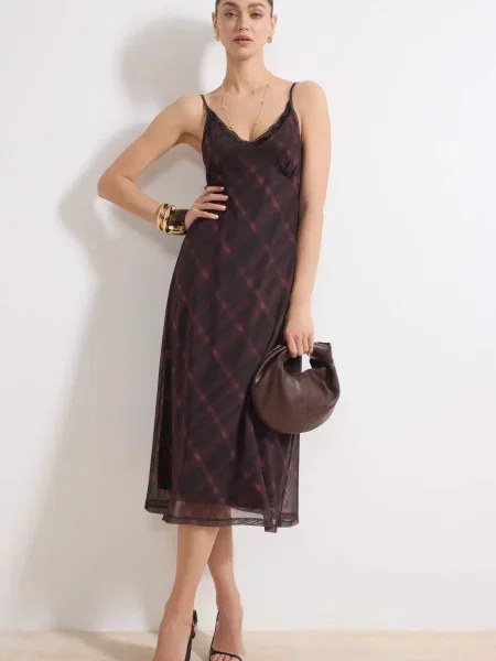 Trendyol Rochie ciocolatiu negru