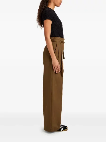 Pantaloni Proenza Schouler White Label plisate alb