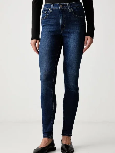 Levi's blugi skinny pentru femei HIGH RISE SKINNY albastru
