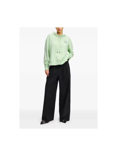 Bluza z kapturem Karl Lagerfeld zielona