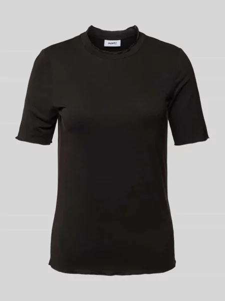 T-shirt z falistym dołem Moves czarna