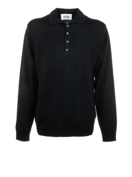 Polo Alpha Studio από μαλλί merino μπλε