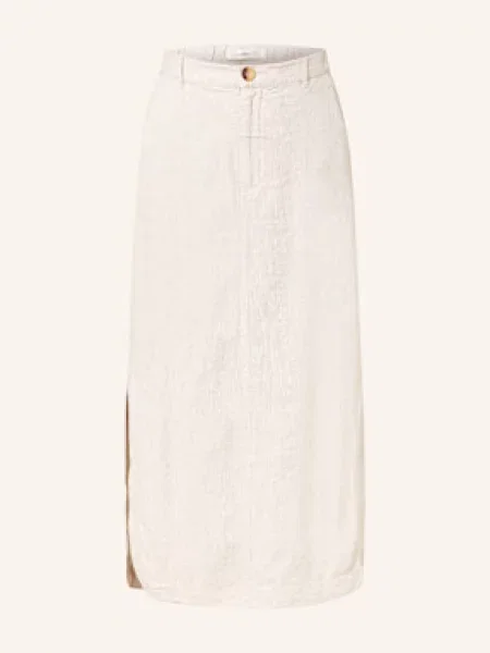 Inwear Spódnica Rimoneiw Z Dodatkiem Lnu braun beżowa