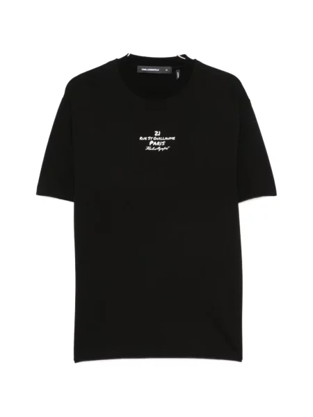 Tricou Karl Lagerfeld cu decolteu rotund negru