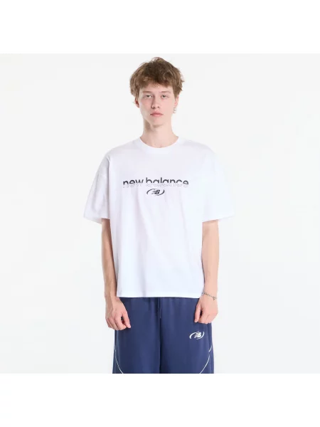 Tricou New Balance Trackside T-Shirt White S alb