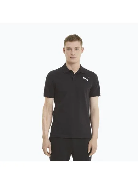 Мъжка поло риза PUMA Ess Pique puma black/cat черно