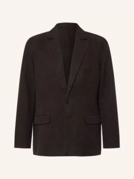 Allsaints Marynarka Marko O Kroju Regular Fit Z Lnu schwarz
