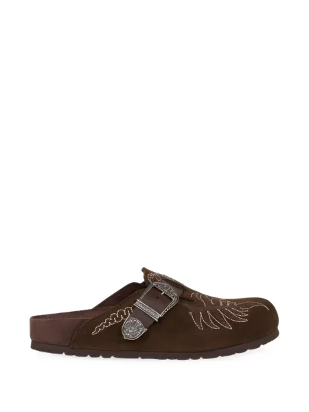 Sandale Birkenstock cu broderie maro