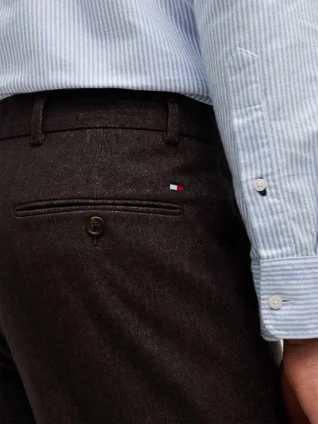 Spodnie o prostym kroju slim fit z mieszanki bawełny z dodatkiem model DENTON' Tommy Hilfiger