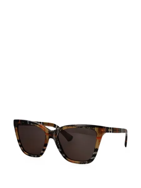 Sunčane naočale Burberry Eyewear karirane s printom smeđa