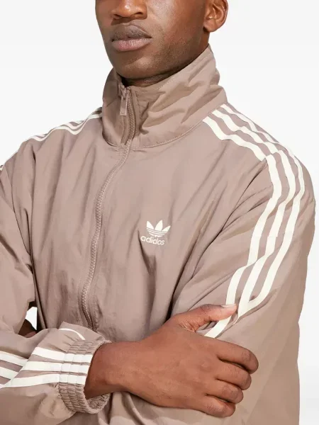 Pantaloni Adidas cu dungi cu broderie din fleece negru
