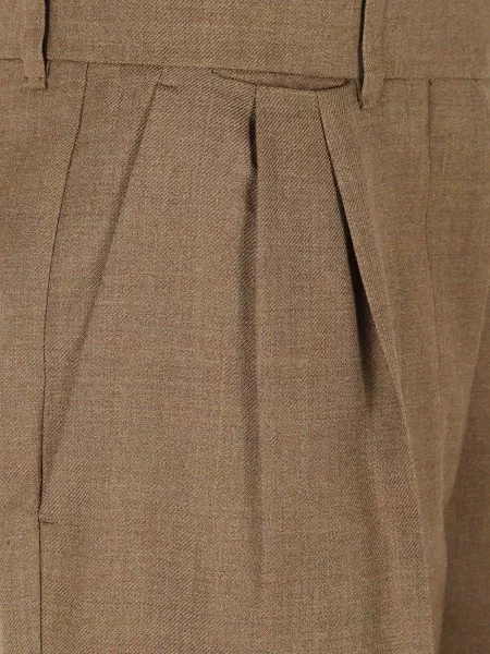Pantaloni Prada de lână maro