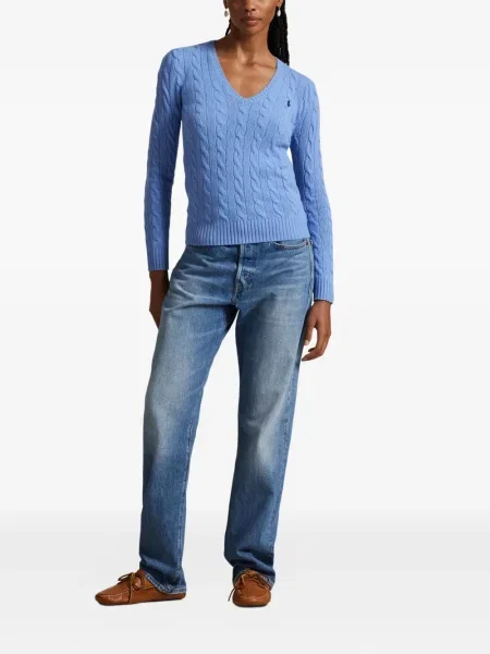 Căciulă Polo Ralph Lauren cu broderie tricotate de costum albastru