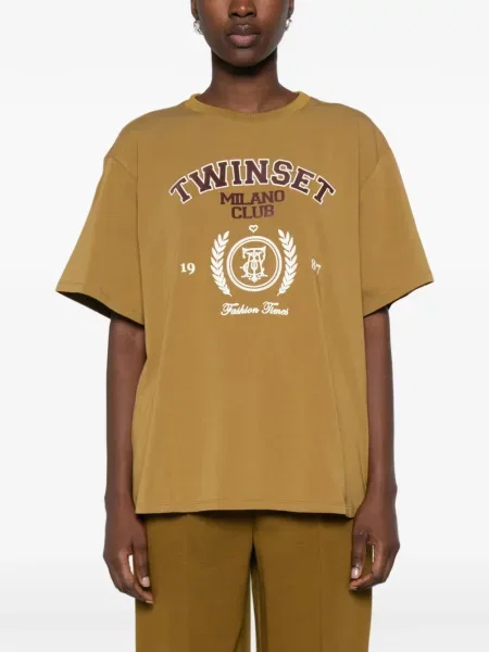 Tricou Twinset cu imagine verde