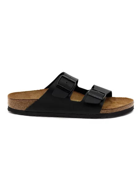 Klapki Birkenstock skórzane czarne