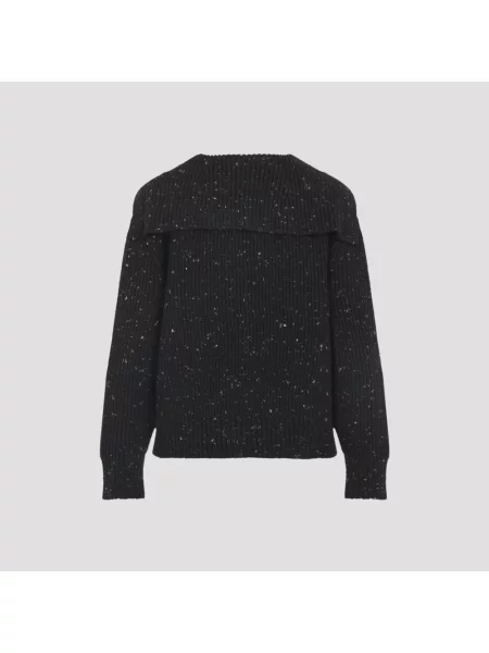 Sweter Bottega Veneta wełniany elegancki brązowy