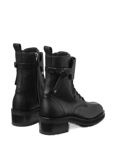 Botine Jimmy Choo cu șireturi din piele negru