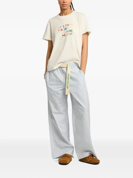 Tricou Mira Mikati cu broderie alb