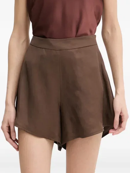 Pantaloni scurți Haveone cu talie înaltă maro