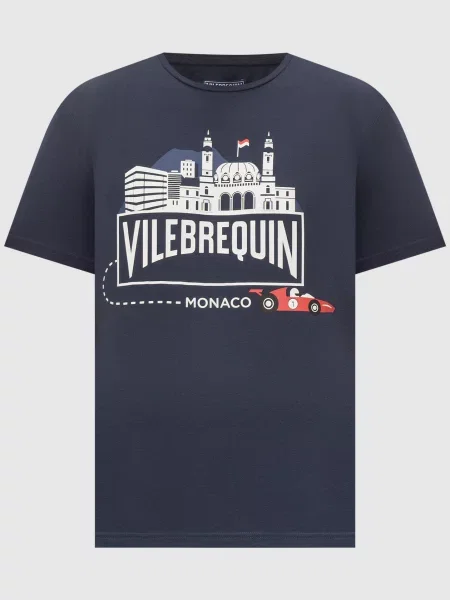 Футболка з принтом Vilebrequin синя