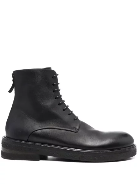 Botine Marsell cu șireturi din dantelă chunky negru
