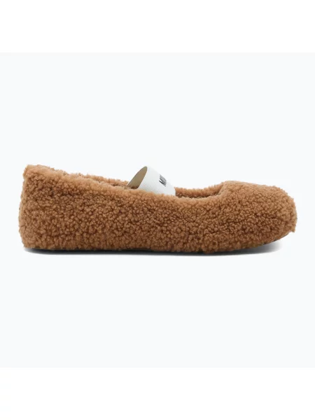 Espadrile pentru femei Moon Boot Shearling Ballerina cognac