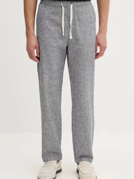 Tommy Jeans Παντελόνι ανδρικό με λινό μπλε