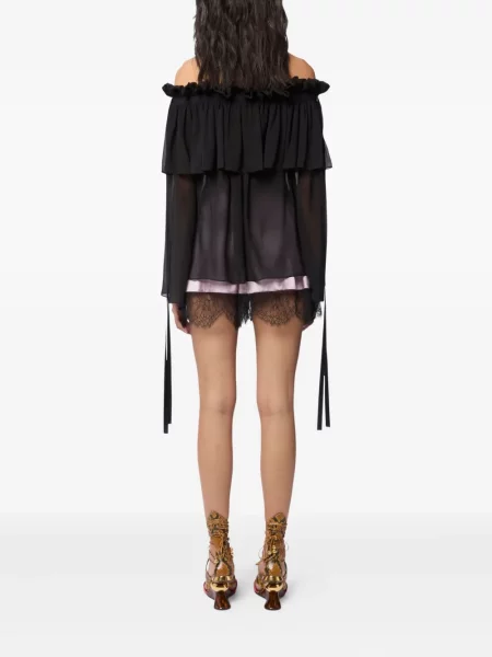Top Nina Ricci de mătase negru