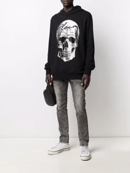 Hoodie Philipp Plein με πετραδάκια μαύρο