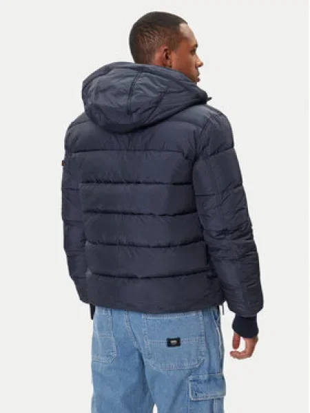 Pánska bunda Alpha Industries Hooded Puffer Faux Down rep.blue modrá
