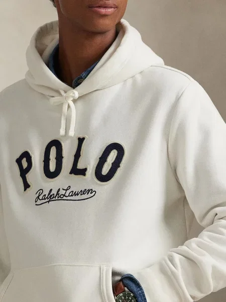 Свитер Polo Ralph Lauren с капюшоном с аппликацией бежевый