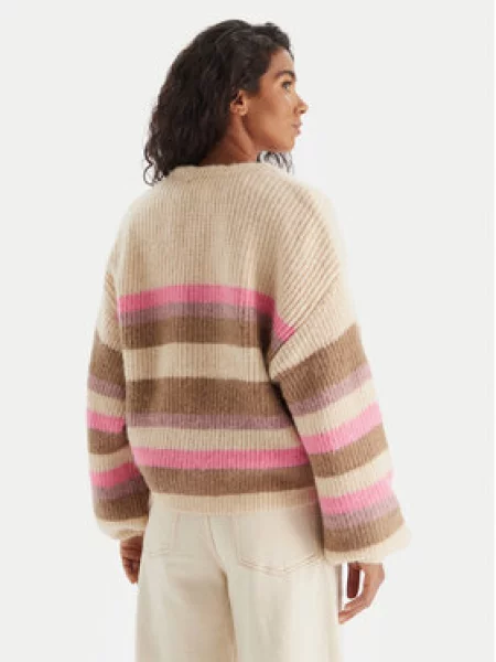 ROXY Kardigan MARBLE TILES / karamela / lavanda / roza bež
