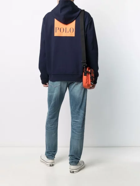 Siuvinėtas marškinėliai Polo Ralph Lauren mėlyna