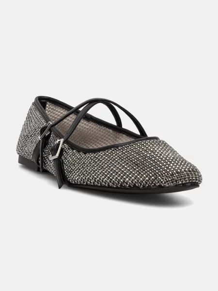 STEVE MADDEN Balerini cu glezna Watchlist / argintiu negru