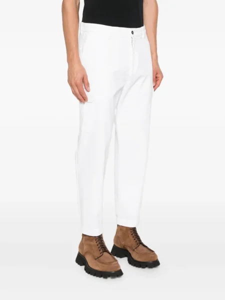 Pantaloni cargo Eleventy alb
