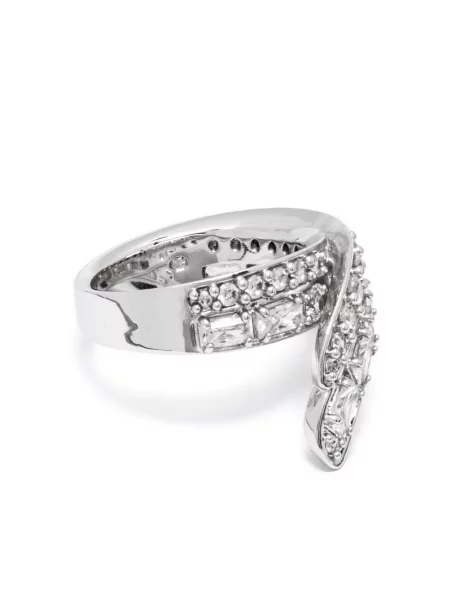 Inel Swarovski de cristal argintiu